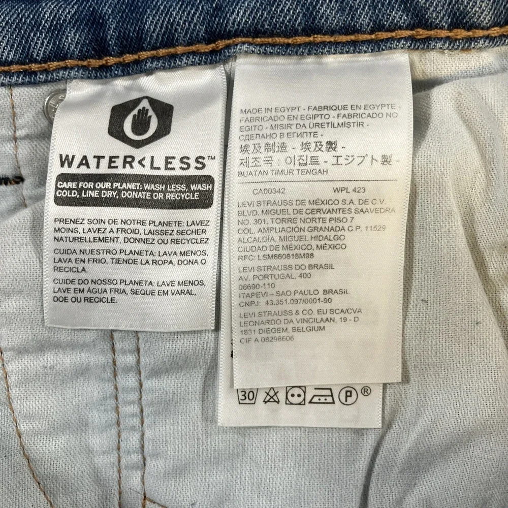 Levi's Western Fit Jeans Mens 34x34 Passing Time Medium Wash‎ Stretch Denim
